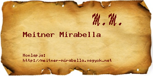 Meitner Mirabella névjegykártya